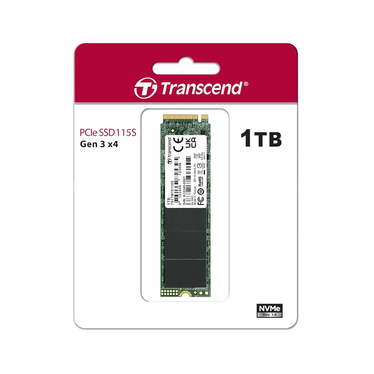 Transcend 115S M.2 NVME SSD 2280 PCIe Gen3x4 3D NAND Flash | Sequential Read Speed Upto 3200 MB/s Transcend 115S M.2 NVME SSD 2280 PCIe Gen3x4 3D NAND Flash | Sequential Read Speed Upto 3200 MB/s
